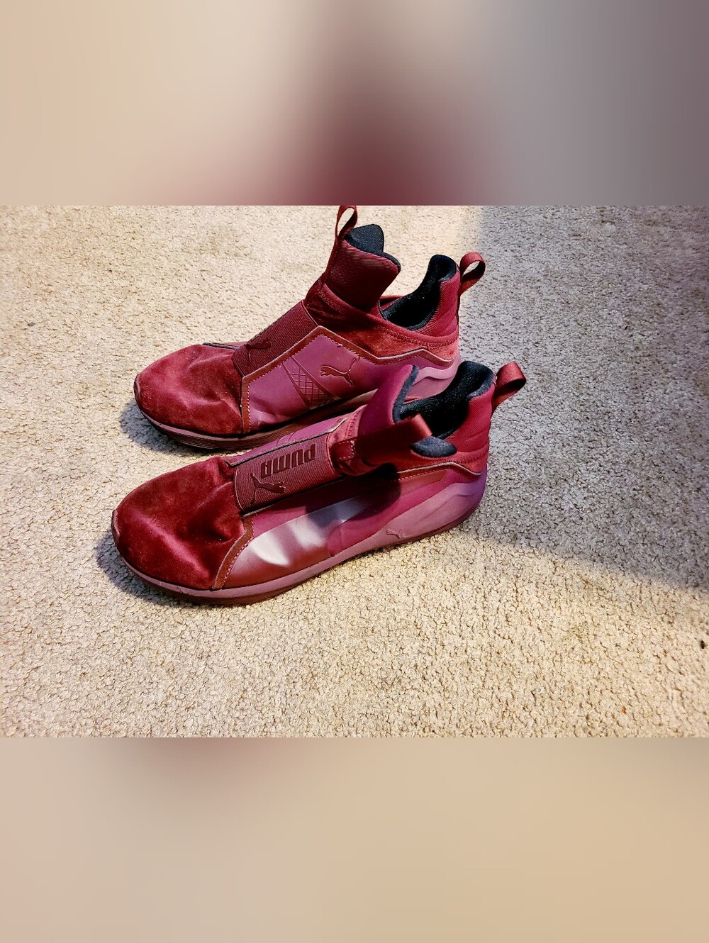 PUMA FIERCE VELVET CORDUVAN RUNNING SNEAKERS